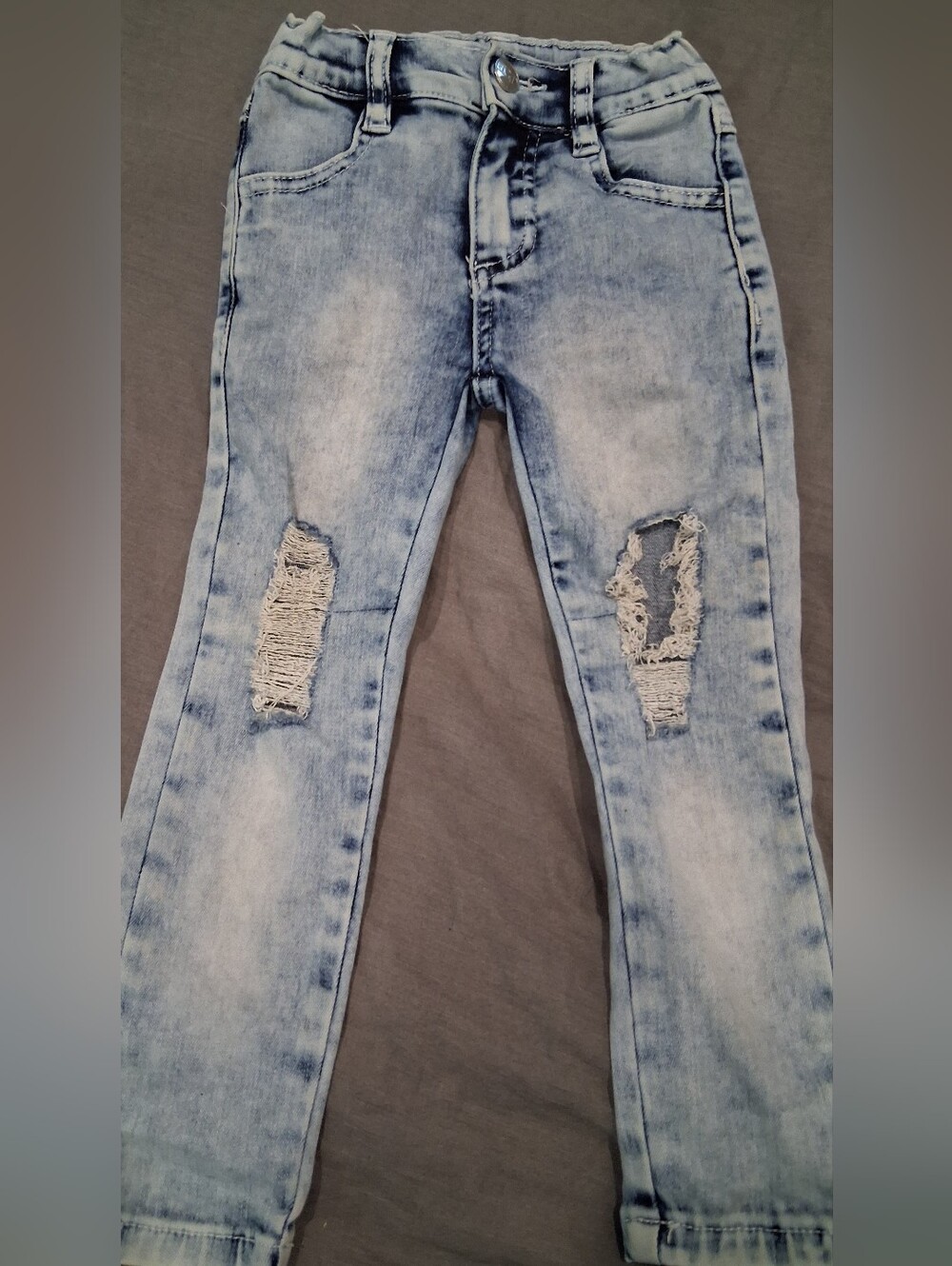Bro Code Denim , Toddler Boy Distressed Skinny Jeans, Stretchy Baby Boy Jeans